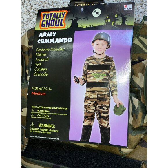 Totally Ghoul Army/ Military Halloween Costume Dress Up Fantasy Play- Size Mediu - Picture 2 of 12